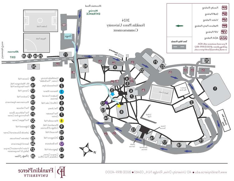 2024 Commencement Parking Map